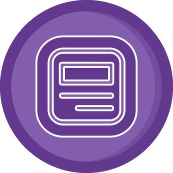 diseño sólido púrpura circulo icono vector