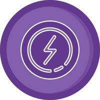 Flash Solid Purple Circle Icon vector