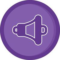 Speaker Solid Purple Circle Icon vector