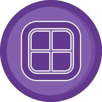 Layout Solid Purple Circle Icon vector