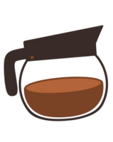 Coffee jug glass pot with coffee png