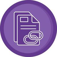 Link Solid Purple Circle Icon vector