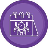 Halloween Solid Purple Circle Icon vector