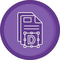 Font Solid Purple Circle Icon vector