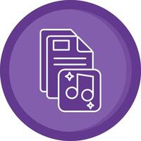 Music Solid Purple Circle Icon vector