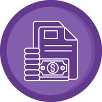 Account Solid Purple Circle Icon vector