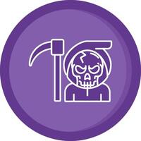 Death Solid Purple Circle Icon vector