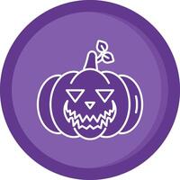 Pumpkin Solid Purple Circle Icon vector