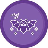 Bat Solid Purple Circle Icon vector