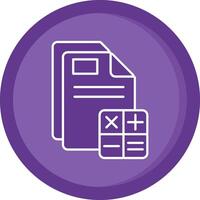 Accounting Solid Purple Circle Icon vector