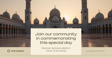 Isra Mi'raj Facebook Ad template