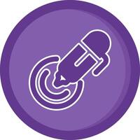 Pen pressure Solid Purple Circle Icon vector