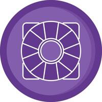 Support Solid Purple Circle Icon vector