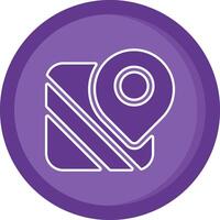 Pin 1 Solid Purple Circle Icon vector