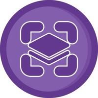 Show layer Solid Purple Circle Icon vector