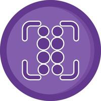 Reorder dots vertical Solid Purple Circle Icon vector