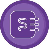 Notepad sketchpad Solid Purple Circle Icon vector