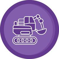 Construction Solid Purple Circle Icon vector