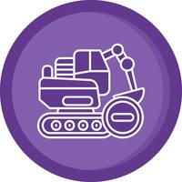 Construction Solid Purple Circle Icon vector