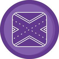 Runway Solid Purple Circle Icon vector