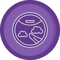 Porthole Solid Purple Circle Icon vector