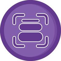 Vector stroke weight Solid Purple Circle Icon