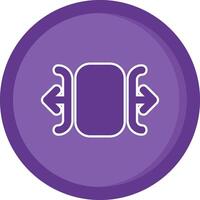 Carousel horizontal Solid Purple Circle Icon vector