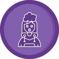 Exploding Solid Purple Circle Icon vector