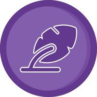 Feather pen Solid Purple Circle Icon vector