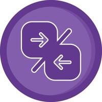 Compare arrow Solid Purple Circle Icon vector