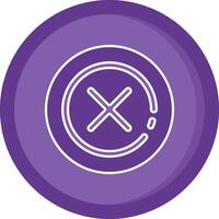 Delete 1 Solid Purple Circle Icon vector