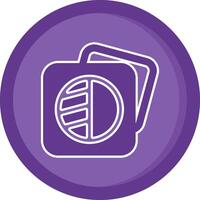 Image shadows Solid Purple Circle Icon vector