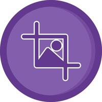 Crop selection Solid Purple Circle Icon vector