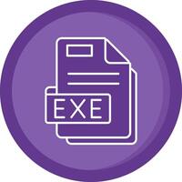 Exe Solid Purple Circle Icon vector