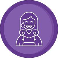 Sweat Solid Purple Circle Icon vector