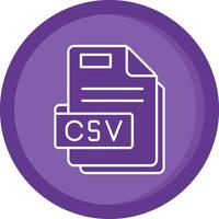 Csv Solid Purple Circle Icon vector