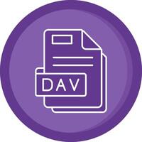 Dav Solid Purple Circle Icon vector