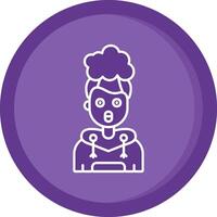 Exploding Solid Purple Circle Icon vector