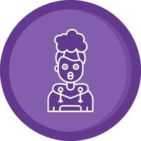 Exploding Solid Purple Circle Icon vector