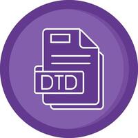 Dtd Solid Purple Circle Icon vector