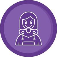 Envy Solid Purple Circle Icon vector