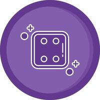 Dice four Solid Purple Circle Icon vector