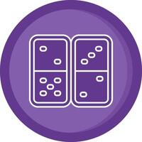 Domino Solid Purple Circle Icon vector