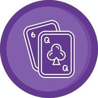 Poker Solid Purple Circle Icon vector