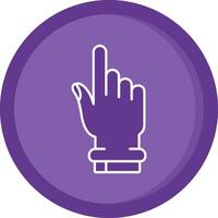 Hand click Solid Purple Circle Icon vector