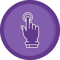 Tap Solid Purple Circle Icon vector