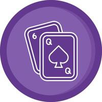 Poker Solid Purple Circle Icon vector