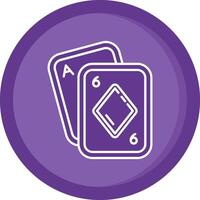 Poker Solid Purple Circle Icon vector