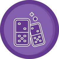 Domino Solid Purple Circle Icon vector