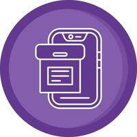 Archive Solid Purple Circle Icon vector